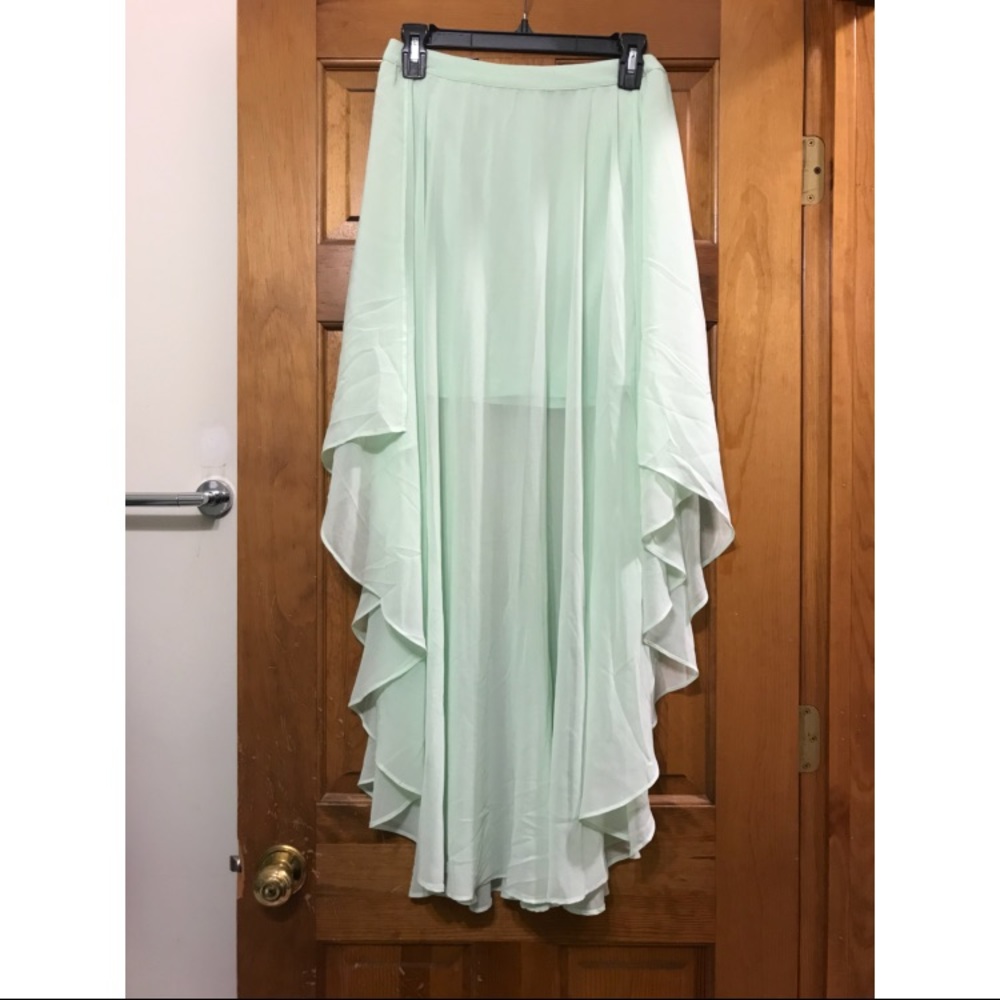 Forever 21 Mint Green Maxi Skirt